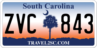 SC license plate ZVC843
