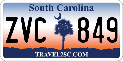 SC license plate ZVC849