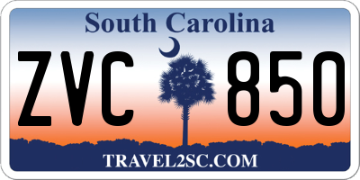 SC license plate ZVC850