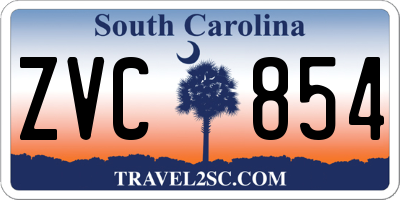 SC license plate ZVC854