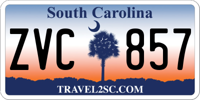 SC license plate ZVC857