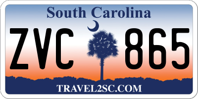 SC license plate ZVC865