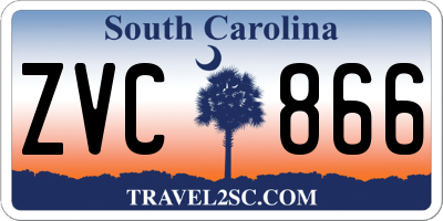 SC license plate ZVC866