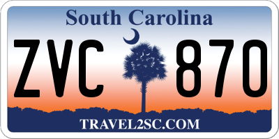 SC license plate ZVC870