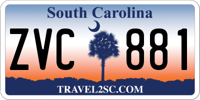 SC license plate ZVC881