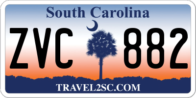 SC license plate ZVC882