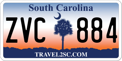 SC license plate ZVC884