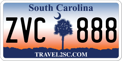 SC license plate ZVC888