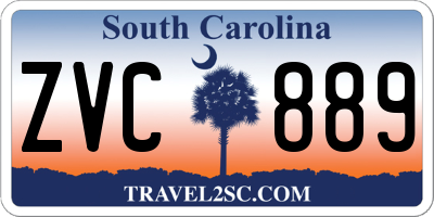 SC license plate ZVC889