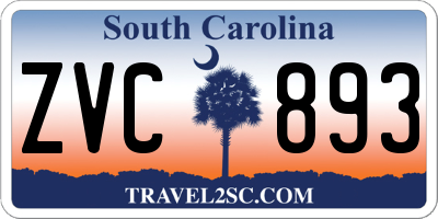 SC license plate ZVC893