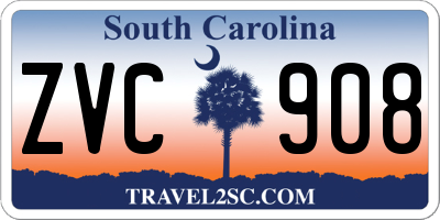 SC license plate ZVC908