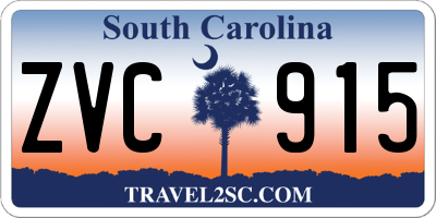 SC license plate ZVC915
