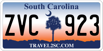 SC license plate ZVC923
