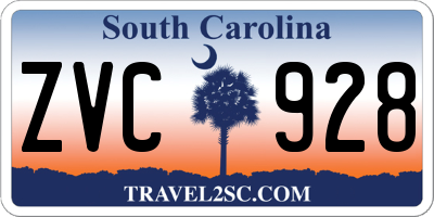 SC license plate ZVC928