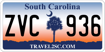 SC license plate ZVC936