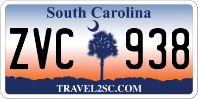 SC license plate ZVC938