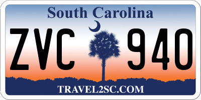 SC license plate ZVC940