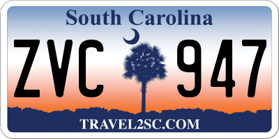 SC license plate ZVC947