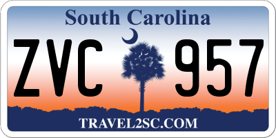 SC license plate ZVC957