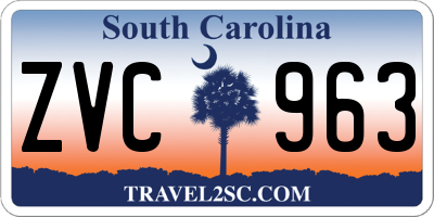 SC license plate ZVC963
