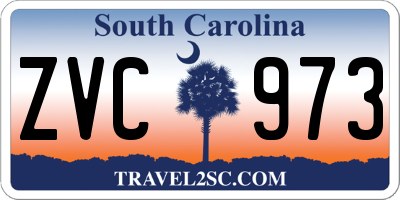 SC license plate ZVC973