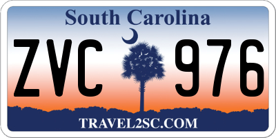 SC license plate ZVC976