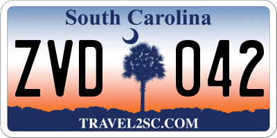 SC license plate ZVD042