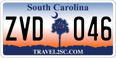 SC license plate ZVD046