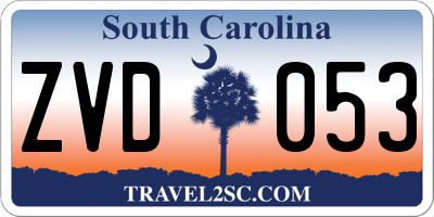 SC license plate ZVD053