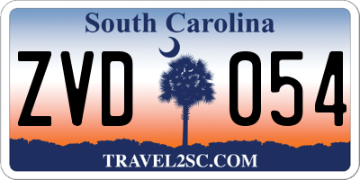 SC license plate ZVD054