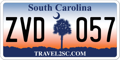 SC license plate ZVD057