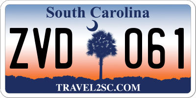 SC license plate ZVD061