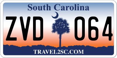 SC license plate ZVD064