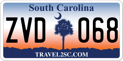 SC license plate ZVD068