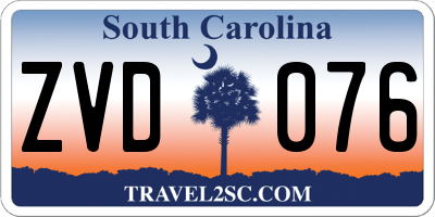 SC license plate ZVD076