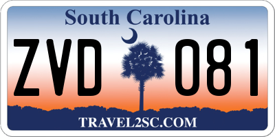 SC license plate ZVD081