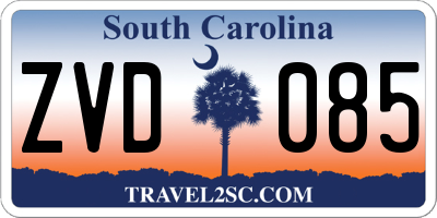 SC license plate ZVD085