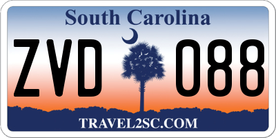 SC license plate ZVD088