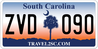 SC license plate ZVD090