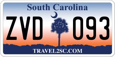 SC license plate ZVD093