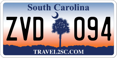 SC license plate ZVD094