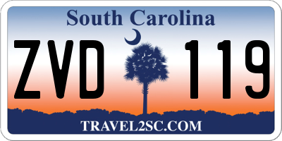 SC license plate ZVD119