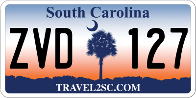 SC license plate ZVD127