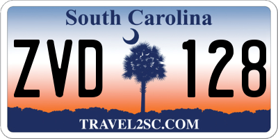 SC license plate ZVD128