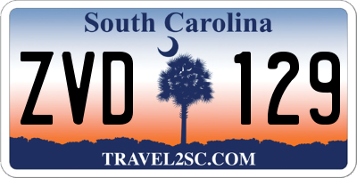 SC license plate ZVD129