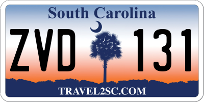 SC license plate ZVD131