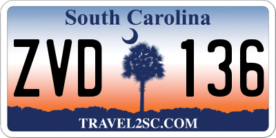 SC license plate ZVD136