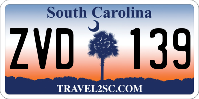 SC license plate ZVD139