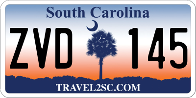 SC license plate ZVD145