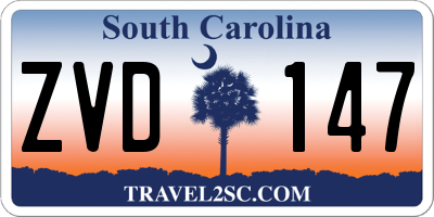 SC license plate ZVD147